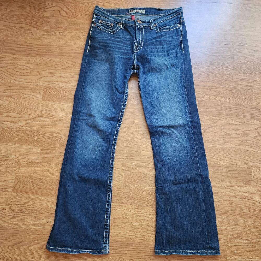 BKE Buckle Jeans Womens Size 29 Drew Bootcut Stretch Blue Dark Wash Mid Rise